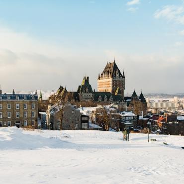 Terrasse Pierre Dugua-de-Mons en hiver